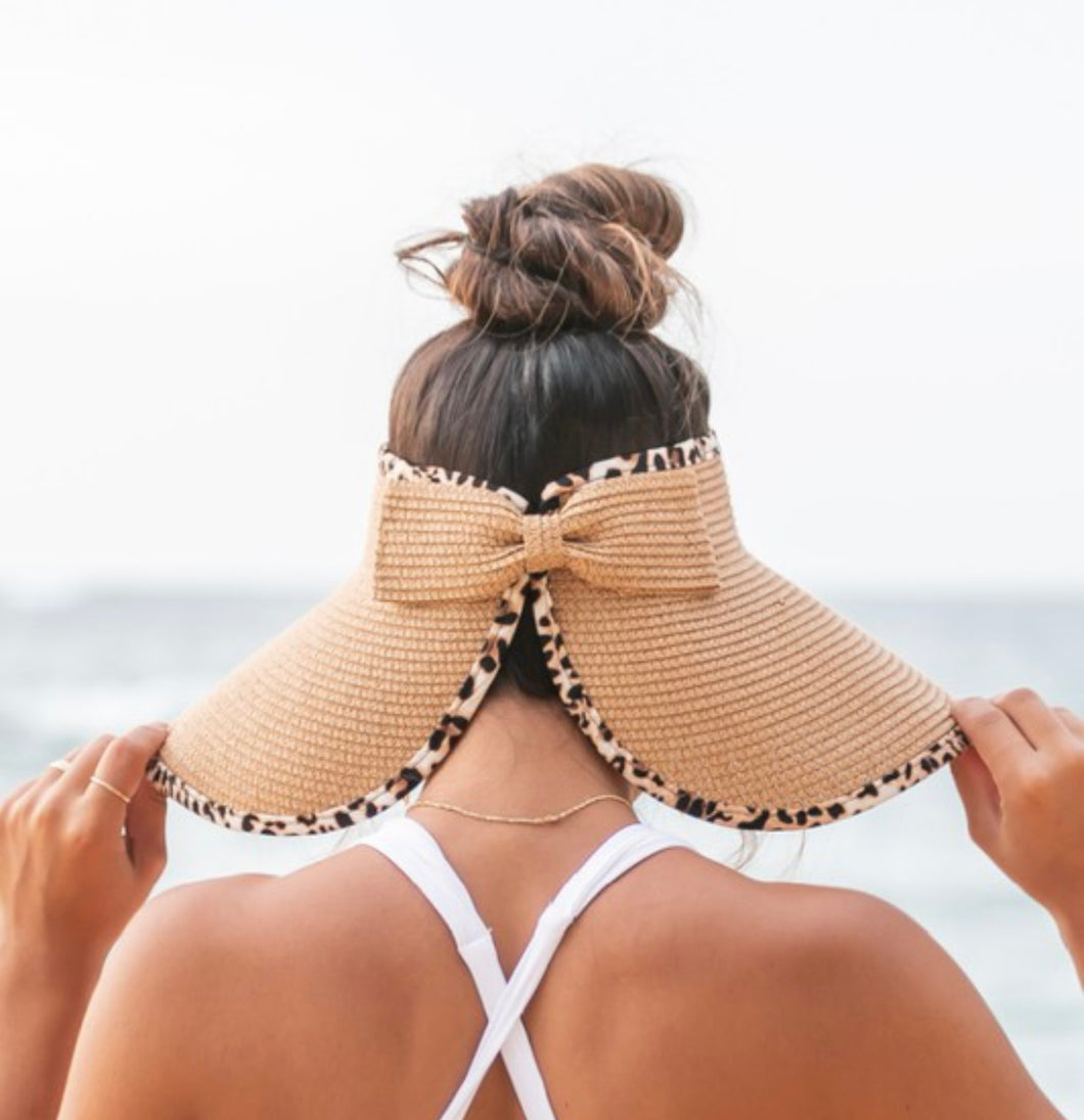 Leopard Rollup Sun Hat