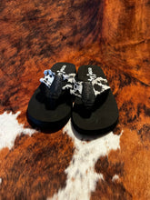 Load image into Gallery viewer, Cow Print Gypsy Jazz Flip Flops
